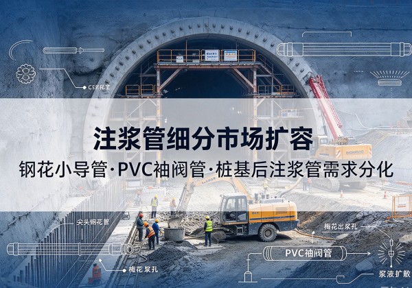 邛崃注浆管细分市场扩容，隧道钢花小导管、PVC 袖阀管、桩基后注浆管需求分化